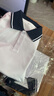 中小學(xué)生校服內(nèi)搭短袖T恤夏季休閑高中生白色上衣polo衫高中班服 白色藏藍(lán)領(lǐng)白邊 175 曬單實(shí)拍圖