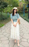 莫代爾小香風(fēng)牛仔連衣裙女2025夏季新款質(zhì)感高級感港風(fēng)蛋糕裙子兩件套裝 牛仔上衣+網(wǎng)紗裙兩件套 優(yōu)質(zhì)面料 M 96-106斤 曬單實拍圖