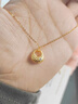 傾愛(ài)黃金項鏈女999足金小金坨吊墜小眾輕奢鎖骨鏈新年禮物送女友 吊墜禮盒定金 曬單實(shí)拍圖