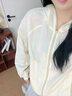 森馬防曬外套|外套女短款寬松拼接網(wǎng)眼2025新款夏季涼感拼色夾克 白咖色調00315 M 曬單實(shí)拍圖