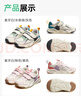 基諾浦男女童寶寶學(xué)步鞋 春秋透氣幼兒童鞋 時(shí)尚百搭兒童機能鞋GY1610 象牙白/粉色/紫色 24 150mm 適合腳長(cháng)146-155mm 曬單實(shí)拍圖