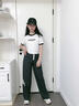 淘尼鼠夏季女童闊腿褲兒童褲子冰絲工裝褲2024新款防蚊褲女大童夏裝長(zhǎng)褲 深灰色 140 曬單實(shí)拍圖