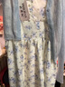 妃莉杋（FeiLiFan）夏季吊帶連衣裙女裝2025新款氣質(zhì)收腰顯瘦甜美開(kāi)衫碎花裙子女套裝 藍(lán)色開(kāi)衫+藍(lán)色吊帶裙 S 【建議80-98斤】 曬單實(shí)拍圖