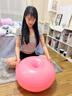 SPXINE甜甜圈瑜伽球加厚防爆運(yùn)動(dòng)孕婦產(chǎn)后訓(xùn)練修復(fù)蘋果小球普拉提健身球 甜甜圈-夢(mèng)幻粉（送打氣筒） 曬單實(shí)拍圖