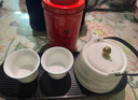 澤名家羊脂玉白瓷泡茶壺單壺陶瓷提梁壺一壺兩杯功夫茶具家用防燙泡茶器 水墨山水白瓷提梁壺小套組 曬單實(shí)拍圖