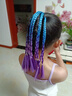 唐芙妮假發(fā)爵士舞女孩頭飾兒童臟辮子頭繩彩色編發(fā)馬尾發(fā)飾發(fā)繩街舞配飾 5#紫湖藍淺紫 曬單實(shí)拍圖