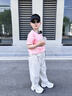 兜兜王國男童夏季薄款運動褲中大童休閑褲2025新款兒童長褲男孩彎刀工裝褲 灰色 150 cm 曬單實拍圖