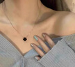 GIOIO鍍925純銀四葉草項(xiàng)鏈女款彩金吊墜2025新款輕奢小眾 黑瑪瑙項(xiàng)鏈+禮盒 曬單實(shí)拍圖