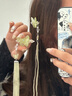 蝴蝶流蘇飄帶發(fā)夾綠色清新新中式古風(fēng)絲帶編發(fā)雙馬尾發(fā)卡邊夾發(fā)飾 綠意蝴蝶飄帶發(fā)夾【2個(gè)】 曬單實(shí)拍圖