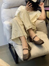 ZHR單鞋女搭扣輕便通勤女鞋淺口優(yōu)雅約會(huì )瑪麗珍鞋女 BL503 棕色  37  曬單實(shí)拍圖