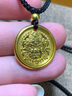 第一福黃財神吊墜實心足金999黃金項鏈招財富古法傳承送男友生日禮物 黃財神大號【約10.1g】帶金珠款 曬單實拍圖