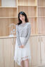 lagogo重工蕾絲白色半身裙女拉谷谷2025春夏新款不規(guī)則設(shè)計感裙子 本白色 L 曬單實拍圖