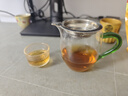 兮元記玻璃公道杯茶漏一體過濾公杯高檔茶海分茶器耐高溫家用勻杯 玻璃公道杯-綠色+304不銹鋼茶漏 曬單實拍圖