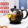 雅風(fēng) 大容量茶水分離玻璃泡茶壺餐飲家用不銹鋼過濾網(wǎng)耐高溫茶具 750M黑色單壺 曬單實(shí)拍圖
