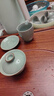 祥業(yè)定青瓷功夫茶具套裝家用高檔客廳泡茶壺茶杯帶茶盤(pán)會(huì )客喬遷禮盒裝 定青瓷蓋碗八杯配茶道12件-淺藍 曬單實(shí)拍圖