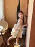 G.DUCKKIDS小黃鴨女童吊帶裙夏季2025新款兒童連衣裙薄款公主裙女寶寶碎花裙 碎花連衣裙 100 (建議90-98cm 2-3周歲） 曬單實(shí)拍圖