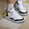 Jordan籃球鞋 AJ 女JORDAN COURTSIDE 23中幫運(yùn)動(dòng)鞋AR1002-104白黑37.5 曬單實(shí)拍圖