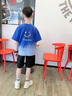 諾佳微淇男童夏季套裝2025新款兒童短袖夏裝運動(dòng)中大童衣服男孩帥氣童裝潮 藍色 160 曬單實(shí)拍圖