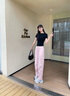 真維斯工裝闊腿褲女士新款美式傘兵褲夏季潮流街頭城市輕戶(hù)外寬松褲子JR 粉835A M 曬單實(shí)拍圖