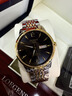 2025新款天梭手表男士機械表十大名牌高檔時(shí)尚防水夜光專(zhuān)用男腕表 間金黑面 送原裝皮表帶 曬單實(shí)拍圖