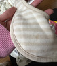 babylove嬰兒口水巾純棉防水防吐奶墊巾u型圍嘴寶寶防污圍兜彩棉 無染彩棕-條紋 曬單實拍圖