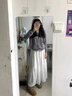 EPET白色蛋糕裙半身裙女春秋冬新款小個子高腰顯瘦溫柔長裙a字傘裙子 白色【款】 常規(guī) M 95-110斤 曬單實(shí)拍圖