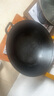 臻三環(huán)手工鐵鍋鑄鐵鍋炒菜鍋煮鍋泡面鍋無涂層雙耳 圓底淺款 圓底淺款 40cm 曬單實拍圖