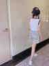 卡兔藍貓女童牛仔短褲夏裝2025新款中大兒童韓版洋氣時髦女孩寬松短款褲子 短褲 160 曬單實拍圖