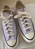 匡威（Converse）官方 1970S男女低幫帆布鞋丁香紫淺紫色A06075C A06075C 41.5 曬單實(shí)拍圖