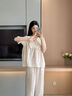 黛夢(mèng)思睡衣女夏季2025新款純棉短袖長(cháng)褲家居服甜美淑女可外穿套裝 JD20259【短袖長(cháng)褲】 M /身高155-161,體重80-105 曬單實(shí)拍圖