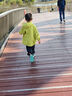 ASK JUNIOR三防兒童外套男童2025秋季戶外運動休閑梭織連帽軟殼服黃綠120 曬單實拍圖