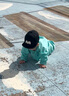 G. DUCKKIDS小黃鴨寶寶爬爬服拖地戶外女嬰兒爬行服兒童外穿男寶純棉罩衣防臟 湖藍(lán)色 90cm 90碼(身高82-88cm) 曬單實(shí)拍圖