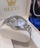 歐利時(shí)瑞士認證手表男石英表簡(jiǎn)約男表全自動(dòng)夜光防水雙日歷男士腕表國表 銀白鋼帶升級版|性能提升|終身保 曬單實(shí)拍圖