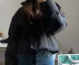 樂(lè )町立領(lǐng)短款羽絨服女20寬松基礎保暖羽絨外套洋氣 黑色（現貨） XS 曬單實(shí)拍圖