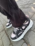 FILA FUSION斐樂潮牌WINDROUND DX專業(yè)滑板鞋女2025新款舞板鞋 黑舞鞋/雪白-TS 38 曬單實(shí)拍圖