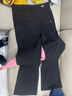 每時休閑褲女春季收腹提臀喇叭褲高腰松緊顯瘦彈力褲子女7833黑色4XL 曬單實(shí)拍圖