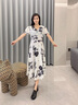 薇洛萱（WeiLuoXuan）薄款時(shí)尚喇叭袖連衣裙2025夏季新款女裝夏天裙子中長(zhǎng)款遮肚9160 圖片色 L 建議98-115斤 曬單實(shí)拍圖