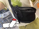 oein男士斜挎包大容量休閑包包夏天運動(dòng)隨身腰包大學(xué)生多功能小挎包 【黑色】 曬單實(shí)拍圖