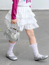 圖圖小象兒童白色裙子2025春夏新款甜美花邊蛋糕裙女童半身裙蓬蓬公主短裙 白色 【100%棉】 150 身高約150cm 曬單實(shí)拍圖
