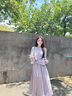 艾美琦美（AIMEIQIMEI）春款寬松慵懶風(fēng)針織毛衣女裝春季2025新款超仙雪紡連衣裙子女套裝 套裝 M 曬單實(shí)拍圖