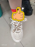 鴻星品女鞋2025春秋季新款皮面小白鞋百搭休閑老爹鞋防滑軟底運動(dòng)鞋 米色 38 曬單實(shí)拍圖