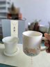 境坊間羊脂玉瓷陶瓷辦公杯茶水分離茶杯將軍杯泡茶杯帶蓋過濾馬克杯水杯 錦簇羊脂玉瓷將軍杯 禮盒裝 曬單實拍圖