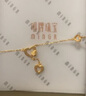 明牌珠寶七夕禮物 黃金項鏈 足金心相連愛心套鏈女禮物AFB0085工費250 42-43厘米 約4.07克 曬單實拍圖