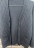 皮爾卡丹（pierre cardin）羊毛針織開衫男春秋季新款中年大碼寬松爸爸裝毛衣外套百搭上衣 k9中灰 XL 175135-150斤 曬單實拍圖