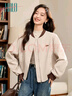 Halo Queen短外套女曠野美拉德春秋休閑棒球服外套夾克新品H143U2014 曬單實(shí)拍圖