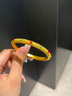 鳴鉆國際古法傳承黃金手鐲女足金鏤空花絲金鐲宮廷琺瑯手飾送女友七夕禮物 【古法鏤空花絲手鐲】60-61圈口 曬單實拍圖