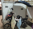 2025新款電動(dòng)車雨棚可拆交警不查不銹鋼可伸縮可折疊電瓶車遮雨棚 不銹鋼骨架+3秒收納+雨簾+星星貓 曬單實(shí)拍圖