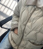 坦博爾輕薄羽絨服女短款翻領寬松舒適襯衫式女士外套椰奶咖  170 曬單實拍圖