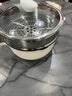 Fofana有鈦無涂層蒸鍋湯鍋燉蒸煮一體多層家用多功能電磁爐燃氣灶通用 內鈦外陶 上蒸下煮2層 28cm 曬單實拍圖