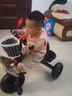 XBEIER 兒童三輪車腳踏車手推車2-3-5-6歲寶寶嬰幼兒溜娃小孩推車輕便 豪華款帶推桿粉色 曬單實(shí)拍圖